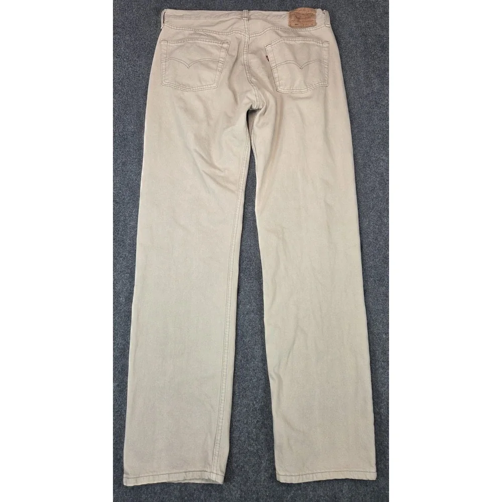 Levis 501xx Jeans Mens 38x34 Beige USA Button Fly